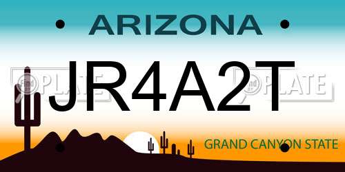 JR4A2T Arizona License Plate