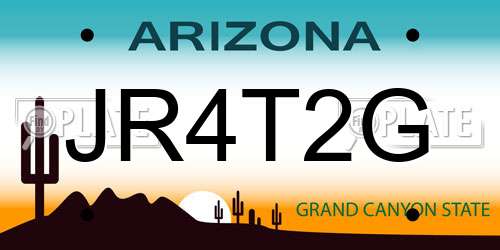 JR4T2G Arizona License Plate