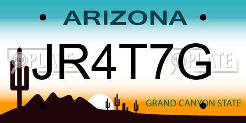 JR4T7G Arizona License Plate