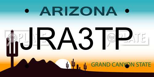 JRA3TP Arizona License Plate