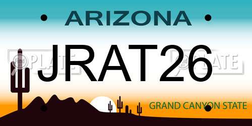 JRAT26 Arizona License Plate