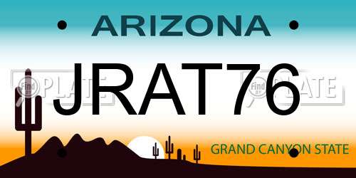 JRAT76 Arizona License Plate