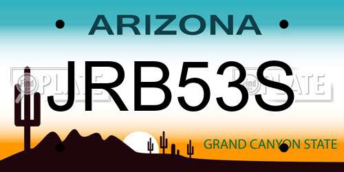 JRB53S Arizona License Plate