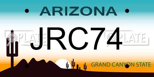 JRC74 Arizona License Plate