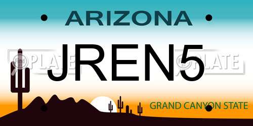 JREN5 Arizona License Plate