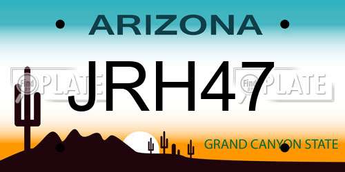 JRH47 Arizona License Plate