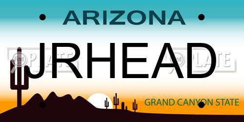 JRHEAD Arizona License Plate