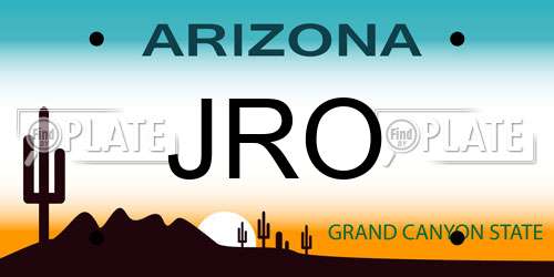 JRO Arizona License Plate