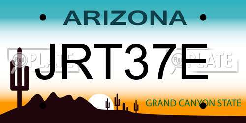 JRT37E Arizona License Plate