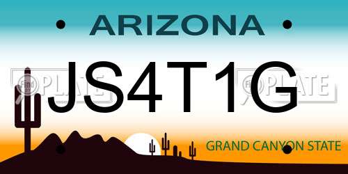 JS4T1G Arizona License Plate