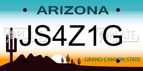 JS4Z1G Arizona License Plate