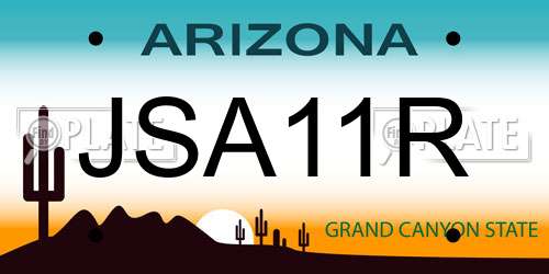 JSA11R Arizona License Plate
