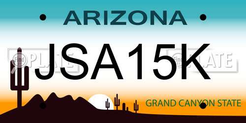 JSA15K Arizona License Plate