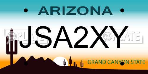 JSA2XY Arizona License Plate
