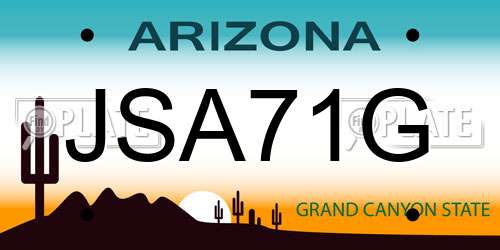 JSA71G Arizona License Plate