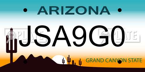 JSA9G0 Arizona License Plate