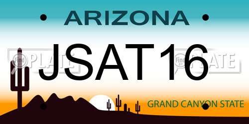 JSAT16 Arizona License Plate
