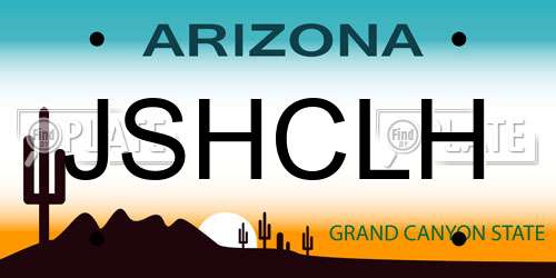 JSHCLH Arizona License Plate