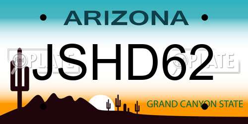 JSHD62 Arizona License Plate