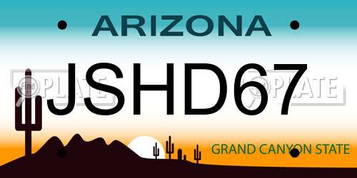 JSHD67 Arizona License Plate
