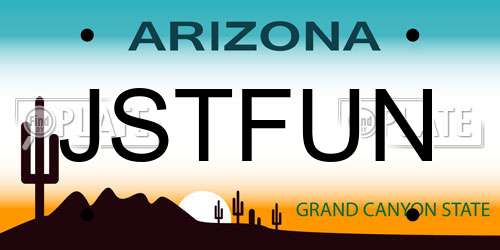 JSTFUN Arizona License Plate
