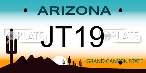 JT19 Arizona License Plate