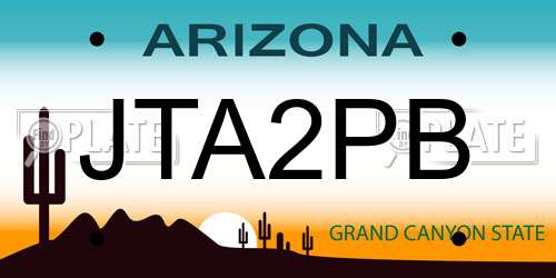 JTA2PB Arizona License Plate