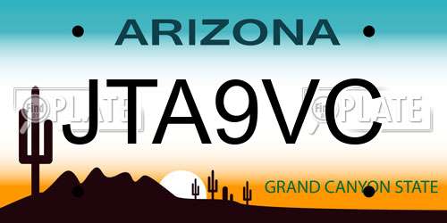 JTA9VC Arizona License Plate