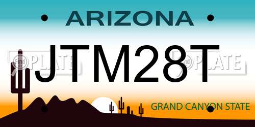 JTM28T Arizona License Plate