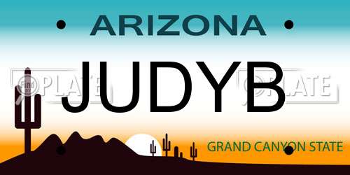 JUDYB Arizona License Plate