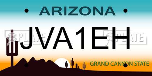JVA1EH Arizona License Plate