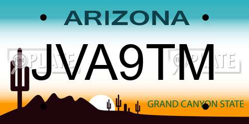 JVA9TM Arizona License Plate