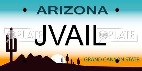 JVAIL Arizona License Plate
