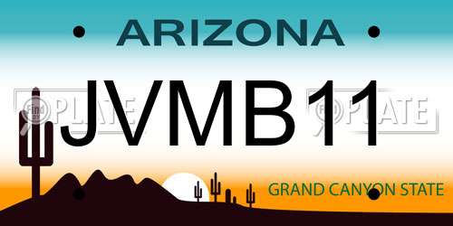 JVMB11 Arizona License Plate