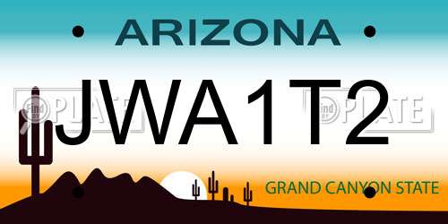 JWA1T2 Arizona License Plate
