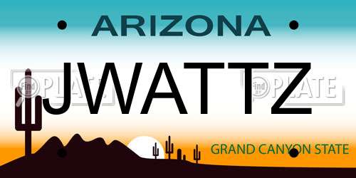 JWATTZ Arizona License Plate