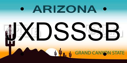 JXDSSSB Arizona License Plate