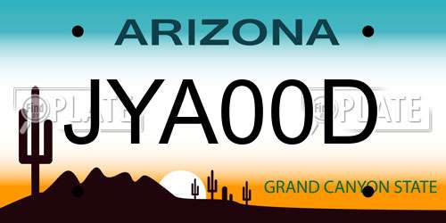 JYA00D Arizona License Plate