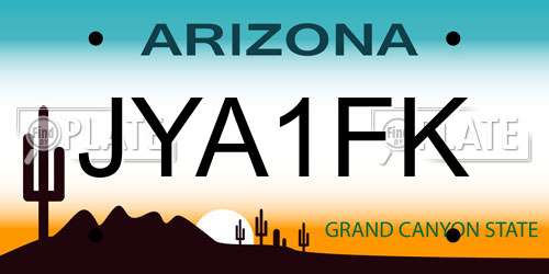 JYA1FK Arizona License Plate