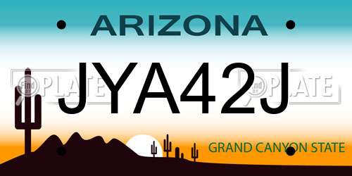 JYA42J Arizona License Plate