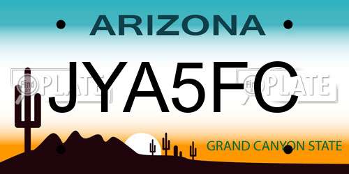 JYA5FC Arizona License Plate