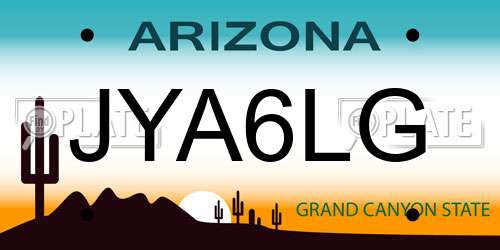 JYA6LG Arizona License Plate