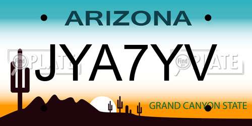 JYA7YV Arizona License Plate