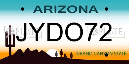 JYDO72 Arizona License Plate