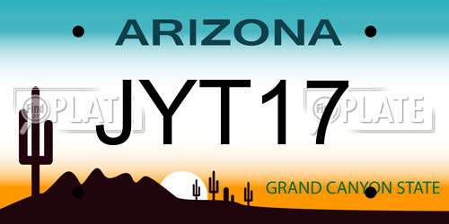 JYT17 Arizona License Plate