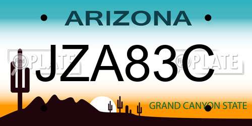 JZA83C Arizona License Plate