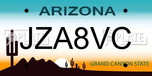 JZA8VC Arizona License Plate