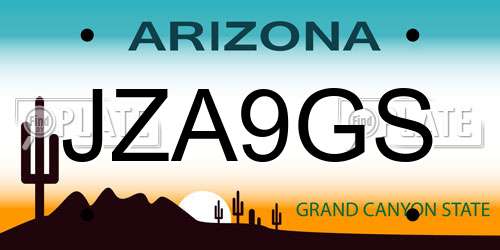 JZA9GS Arizona License Plate