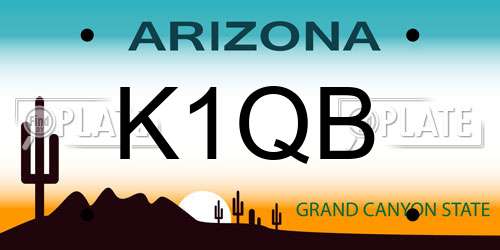 K1QB Arizona License Plate