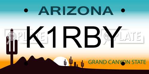 K1RBY Arizona License Plate